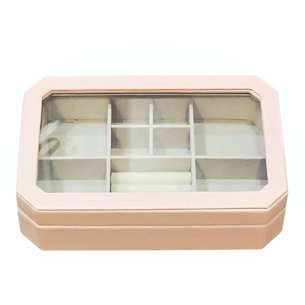 At Home Windowed Sectioned Jewelry Storage